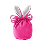 Gallickan Easter Baskets for Teen Girls, Easter Bunny Ear Baskets Tote Bags, Easter Egg Hunt Easter Children Gift Storage Handbag Easter Basket Stuffers, Hot Pink