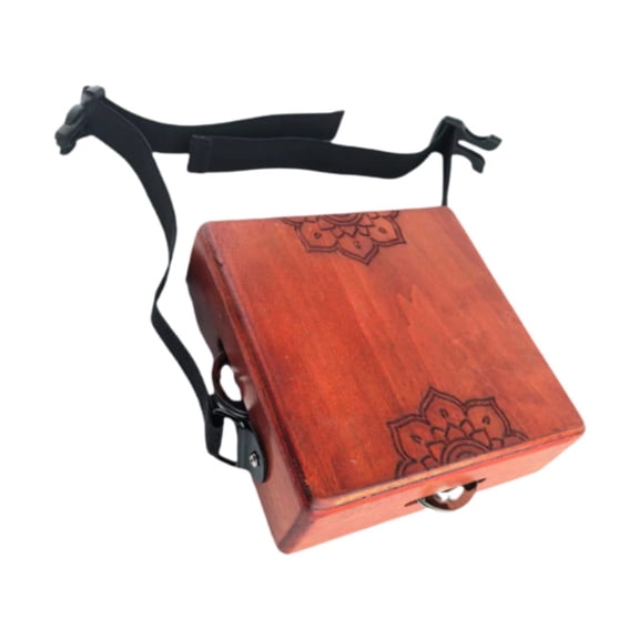 Cajon Drum Hand Percussion Instrument Travel Wooden Drum Box with Adjustable Waist Strap for Beginners Outdoor Play