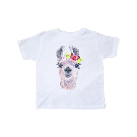 

Inktastic Cute Llama with Flower Gift Toddler Boy or Toddler Girl T-Shirt