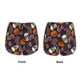 thumbnail image 3 of Balery Halloween With Skull Pantalones cortos deportivos para mujer con forro y dos bolsillos, elásticos, para entrenamiento, gimnasio, yoga-XX-Large, 3 of 7
