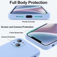 thumbnail image 4 of Compatible with iPhone 14 Case, Upgraded Liquid Silicone with [Full Cover Camera Protection] [Soft Anti-Scratch Microfiber Lining] Protective Phone Case for iPhone 14 6.1 inch - Light Blue, 4 of 14