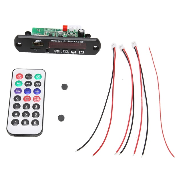 Placa decodificadora Bluetooth multifuncional para coche, placa decodificadora MP3 con pantalla LCD y control remoto.