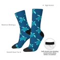 thumbnail image 4 of Rateoe Cute Turtle for Women Casual Calf Socks - Cute Crew Socks - Thin Soft Above Ankle Socks Size 5-11, 4 of 6