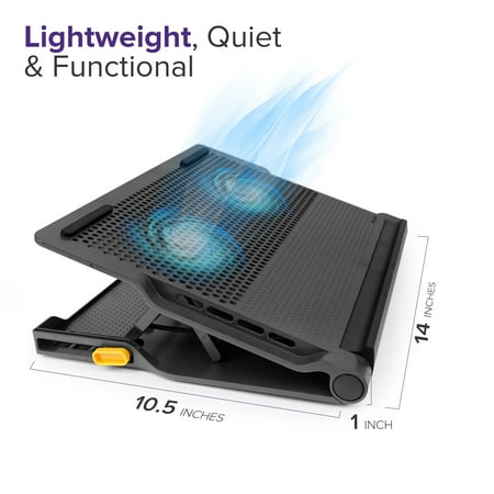 Targus - Chill Mat+ Laptop Cooling System with 4-Port USB Hub - Gray
