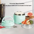 thumbnail image 4 of Tarro de comida caliente Matsuzay de Acero inoxidable con tecnología de aislamiento verde 970ML, 4 of 6