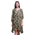 thumbnail image 1 of Bimba Robe de Plage Courte à Fleurs pour Femmes, Couverture de Bikini, Midi, TG-3X, 1 of 5