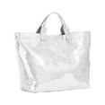 thumbnail image 2 of Pvc Tote Bag for Women, Large Tote Purse, Letter Print Design, Solid Color, for Work, Beach, and Shopping, White, by FAJHHA, 2 of 8