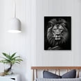 thumbnail image 3 of COMIO Black And White Lion Canvas Wall Art Animal Prints Portraits Lion Head Wall Art Painting Black And White Animal Posters Lion Portrait Canvas Artwork Wild Animal Pictures Wall Decor, 3 of 4