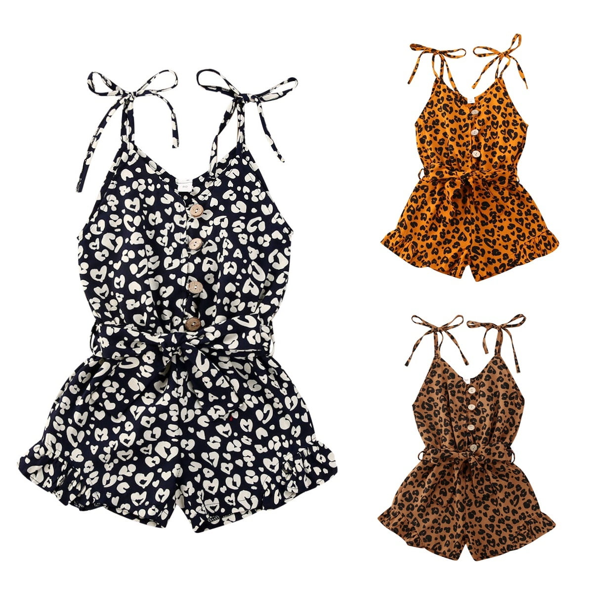 childrens leopard print jumpsuit
