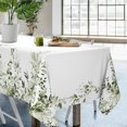 thumbnail image 4 of Eucalyptus Leaves Fabric Waterproof Tablecloth,Rectangle Watercolor Wrinkle Oil-Proof Resistant Table Cover for Dining Table, Buffet Parties and Campin,Olive Leaves(60" x 120" inch), 4 of 6