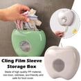 thumbnail image 1 of Iumwxz Organizers and Storage Plastic Wrap Storage Box Kitchen Wall Mounted Large Capacity Hole Plastic Wrap Wall Mounted Collection Box Dresser Shelf Cabinet Green Plastic Tax Free Weekend, 1 of 4