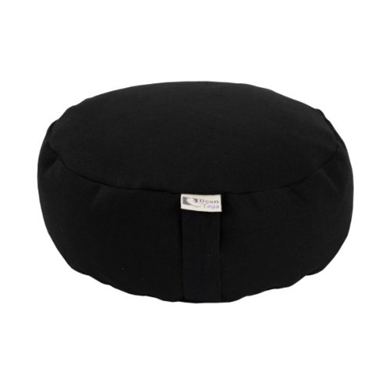 HEMP BLACK - Oval XL Zafu Meditation Cushion - Yoga - Organic