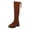 Brown, variant on CAICJ98 Girls Boot Suede Leather Knee High Boots Fashion Side Zipper Winter Tall Riding Boots (Toddler/Little Kid/Big Kid),12