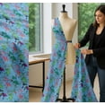 thumbnail image 5 of Soimoi Blue Cotton Cambric Fabric Stamp & World Map Print Fabric by the Yard 42 Inch Wide, 5 of 7