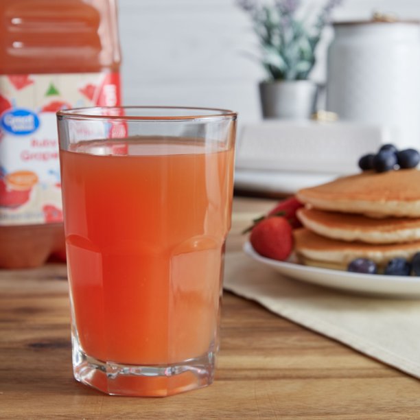(8 Pack) Great Value Ruby Red Grapefruit Juice Cocktail, 64 fl oz