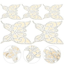 FRCOLOR 5 Pcs Embroidered Jackets Rhinestones Butterfly Patch New Look Patches 5.5x5.5cm