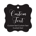 thumbnail image 1 of Darling Souvenir Personalized Paper Hang Tags Custom Text Wedding Party Gift Favor Tags -Black-100 Tags, 1 of 1