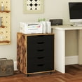 thumbnail image 2 of Costway Classeur Latéral à 5 Tiroirs avec Roulettes, Commode Moderne pour la Maison, 2 of 10
