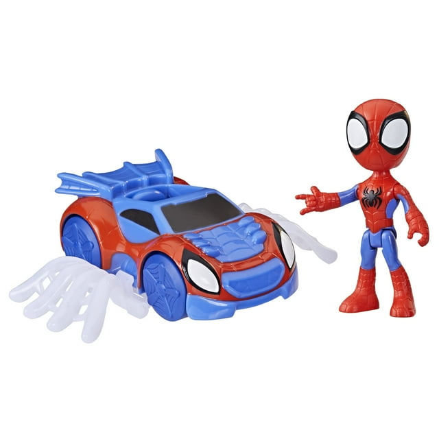 Toy Spidey Web Crawler con figura de acción y vehículo de Spidey de 10 cm