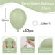 thumbnail image 2 of Globos de fiesta Awenztech, color verde salvia, 30 cm, 50 unidades, con cinta, 2 of 7