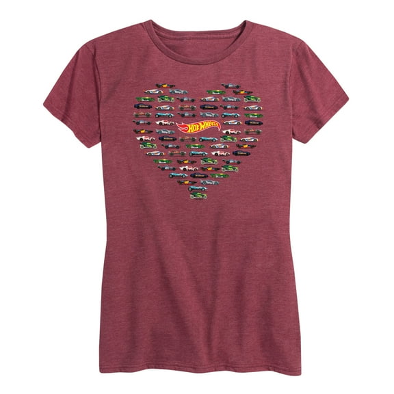 Hot Wheels - Valentine's Hot Wheels Heart - Women's Short Sleeve Graphic T-Shirt