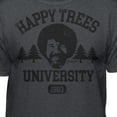 thumbnail image 2 of Bob Ross Happy Trees University Official Licensed Athletic Fit T-Shirt (2XL, Charcoal Heather), 2 of 4