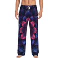 thumbnail image 1 of Kdxio Bohemian Vintage Pattern Pattern Men's Pajama Pants, Elastic Waist with Drawstring and Pockets, Comfortable Loungewear-Small, 1 of 6