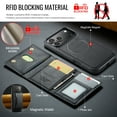 thumbnail image 6 of MagSafe Wallet Case for iPhone 17 Pro with Card Holder, Detachable Wireless Charging Faux Leather Kickstand Case with 8 Card Slots, RFID Blocking - 6.3 inch (Black), 6 of 19