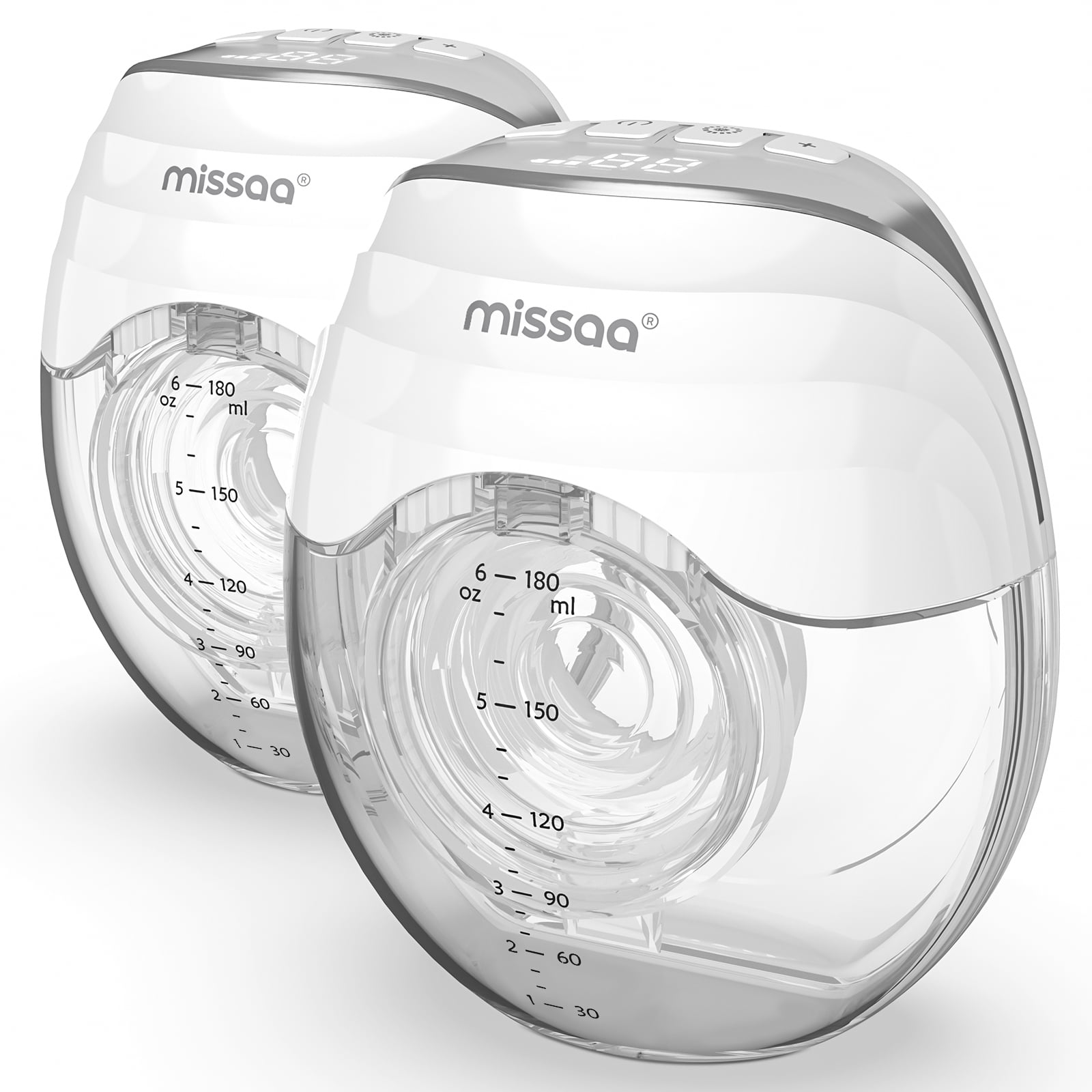 MISSAA Wearable Breast Pump Electric Portable Breast Pump Double Hand