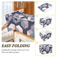 thumbnail image 2 of Yayeee Collapsible Storage Bin with Lid Fabric Closet Decorative Basket with Handles, Dark Cubes, 2 of 7