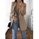 thumbnail image 1 of Mujer Solapa Slim Cardigan Traje Abrigo Moda Casual Traje Polo Cuello Slim Fit Blazer Manga Larga Chaqueta Abrigo, 1 of 5