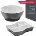 thumbnail image 5 of Set Ensaladera y Botanero 2 en 1 Resistente | Organizador de Botanas con Compartimentos | Ideal para Fiestas, Cocina, Picnics y Snacks en Casa | Práctico, Ligero y Duradero (Gris), 5 of 5