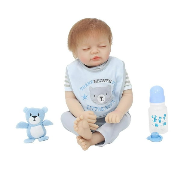 22inch Reborn Doll Muñeca para niños - Cabeza de silicona Extremidades completas y cuerpo de