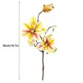 thumbnail image 2 of Ramo de flores de simulación de rama de flores artificiales de 3 cabezas con hojas Decoración floral de oficina en casa, marrón Eigraketly HA7281-05B, 2 of 6