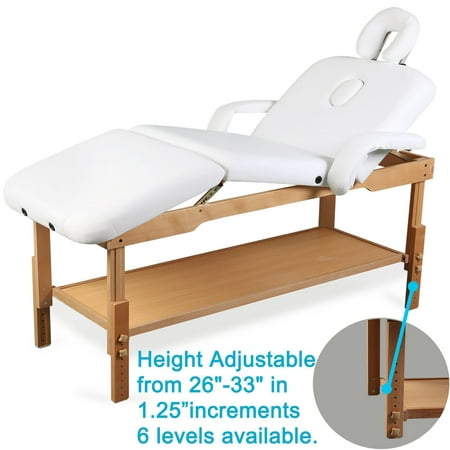 2019 Upgraded 500Lbs MaxLoad Pro Stationary Massage Table Bed