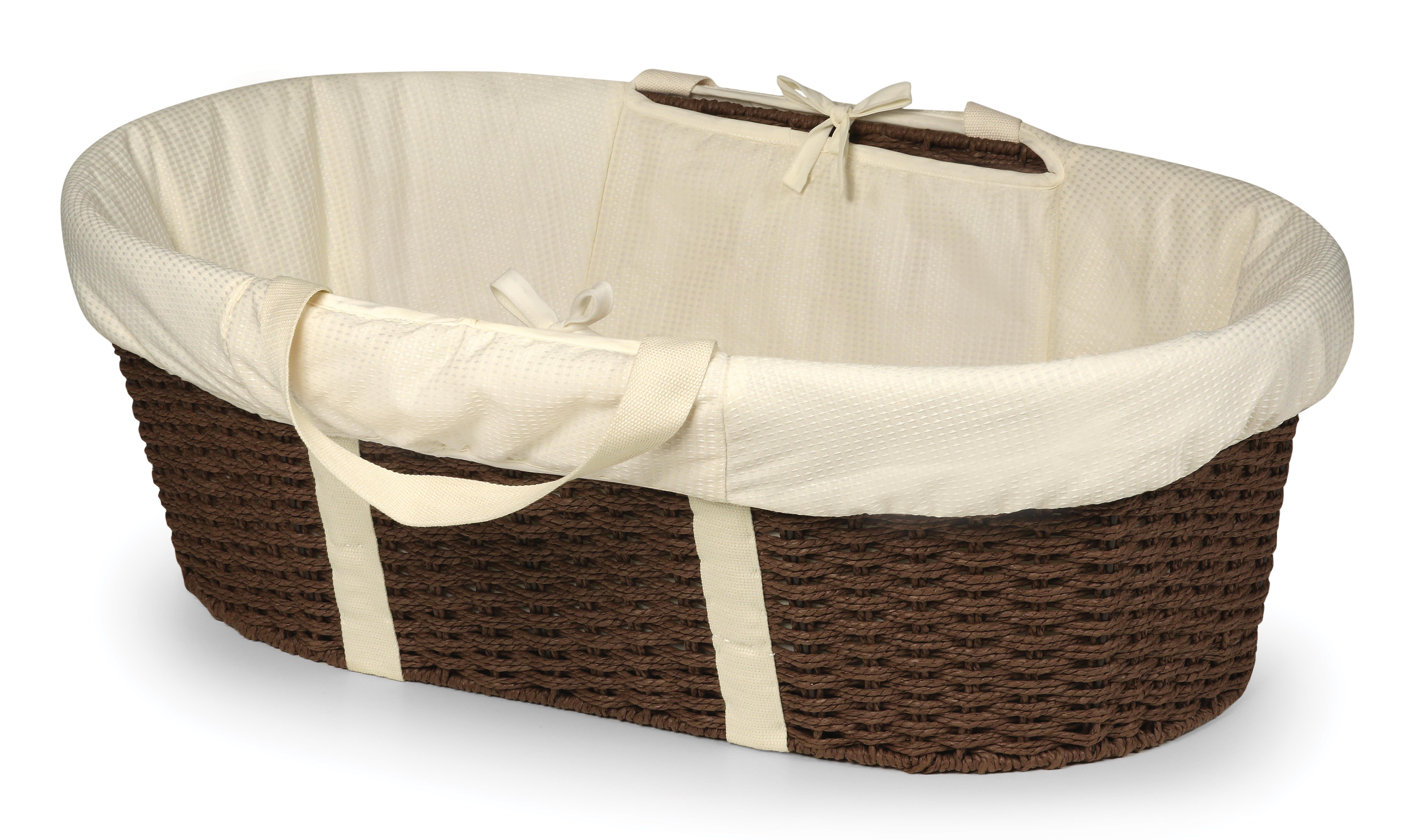 Badger Basket WickerLook Woven Baby Moses Basket, Espresso