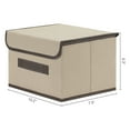 thumbnail image 4 of Unique Bargains 1 Pack Clothes Storage Bags Moving Bags Beige 10.2*7.5*6.3in, 4 of 7