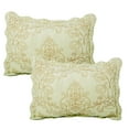 thumbnail image 5 of Home Soft Things 4-Piece Reversible Damask Embroidery Bedspread Set, Light Green, Oversized King 120"x120", 5 of 7