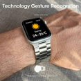 thumbnail image 3 of Reloj inteligente IP68 resistente al agua para hombre, mide la frecuencia cardíaca, la presión arterial, el oxígeno, las llamadas, reloj inteligente para Apple Android Watch para mujer, azul, 3 of 5