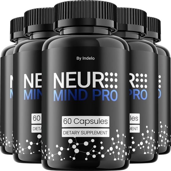Neuro Mind Pro Capsules – NeuroMind Pro Natural Blend Memory Focus Support Supplement, 5 Pack, 300 Capsules