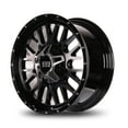 thumbnail image 4 of 20x9 Mudder Trucker MT937 Sawtooth Black with Gray Tint 6x135 6x139.7 6x5.5 ET18 wheel rim, 4 of 5