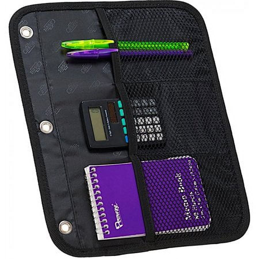 Case•it Dual, Two 1.5 Inch D-Ring Zipper Binder, 3-inch Capacity, With Two hold-down pages, Assembled Product Height 13", Dual-132 Blue