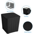 thumbnail image 4 of Dextrus 11.5 Gallon Resin Deck Box,Outdoor Patio Storage Box,Small Patio Container Transh Can Side Table,Black, 4 of 7