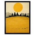 thumbnail image 1 of Minimalist Tribal Abstract Dessert Yellow Painting Art Print Framed Poster Wall Decor 12x16 inch, 1 of 5