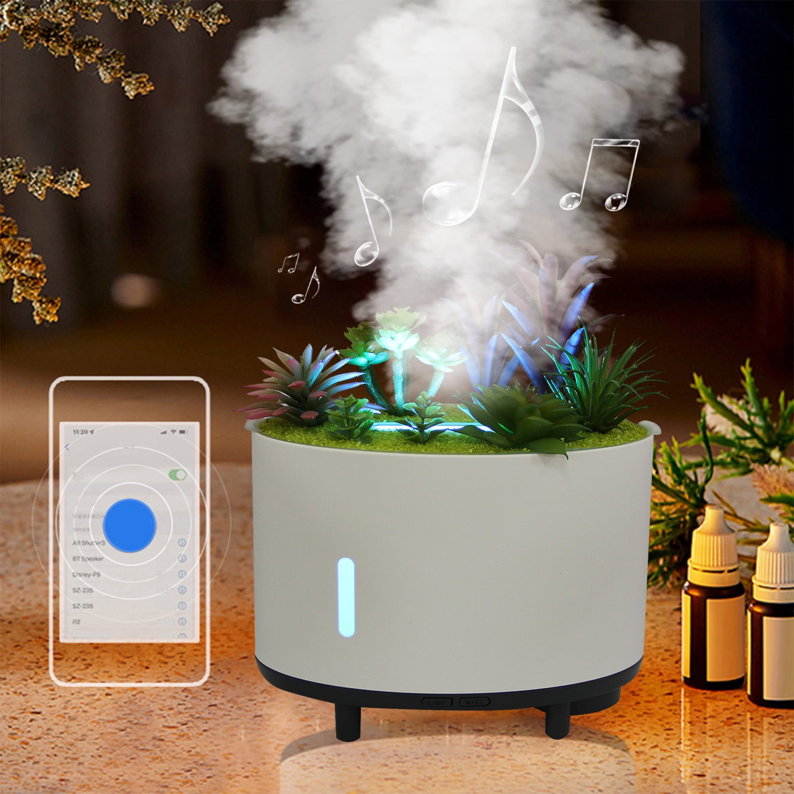 VBODN Humidifier,Humidifier for Room,Steam Vaporizer Humidifier,Travel Humidifier,for Bedroom and Office, Easy To Clean