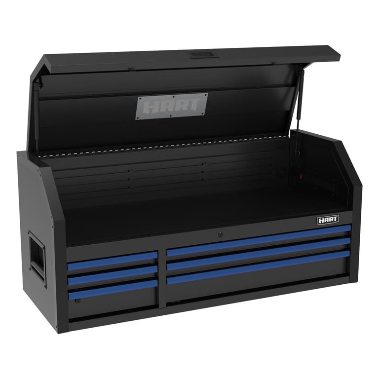 HART 52-Inch 6-Drawer Heavy-Duty Steel Tool Chest, Lockable Garage