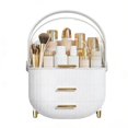 thumbnail image 1 of Organizador de maquillaje NestOrganix 34x26x15 cm blanco de acrílico, 1 of 5
