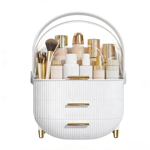 Organizador de maquillaje NestOrganix 34x26x15 cm blanco de acrílico