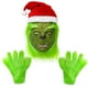 thumbnail image 1 of 3 Piece Grinch Costumes for Men Women, Grinch Mask and Gloves Hat Set Green Furry Costume Halloween Fancy Dress, 1 of 5