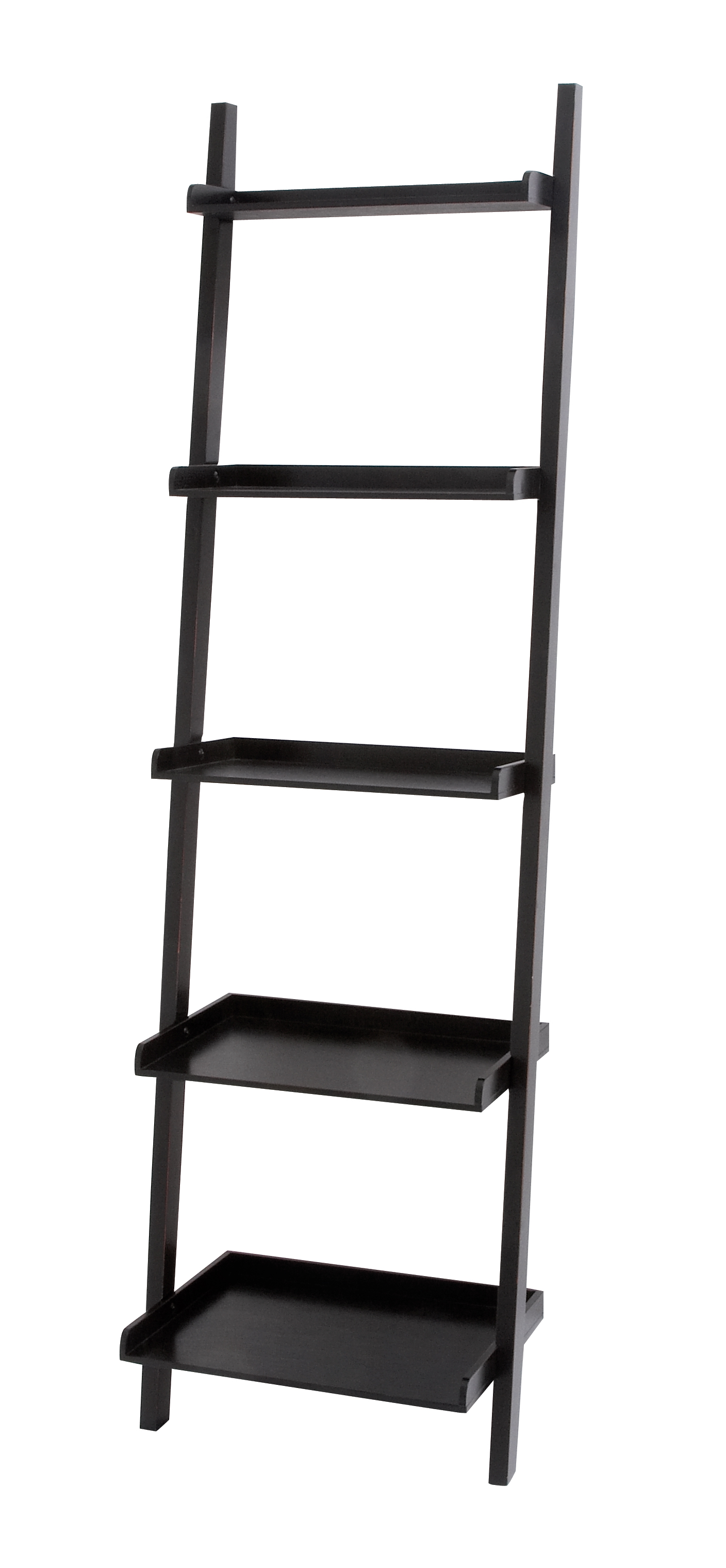 Decmode Traditional 69 X 20 Inch Wooden Leaning Ladder Shelf Walmart
